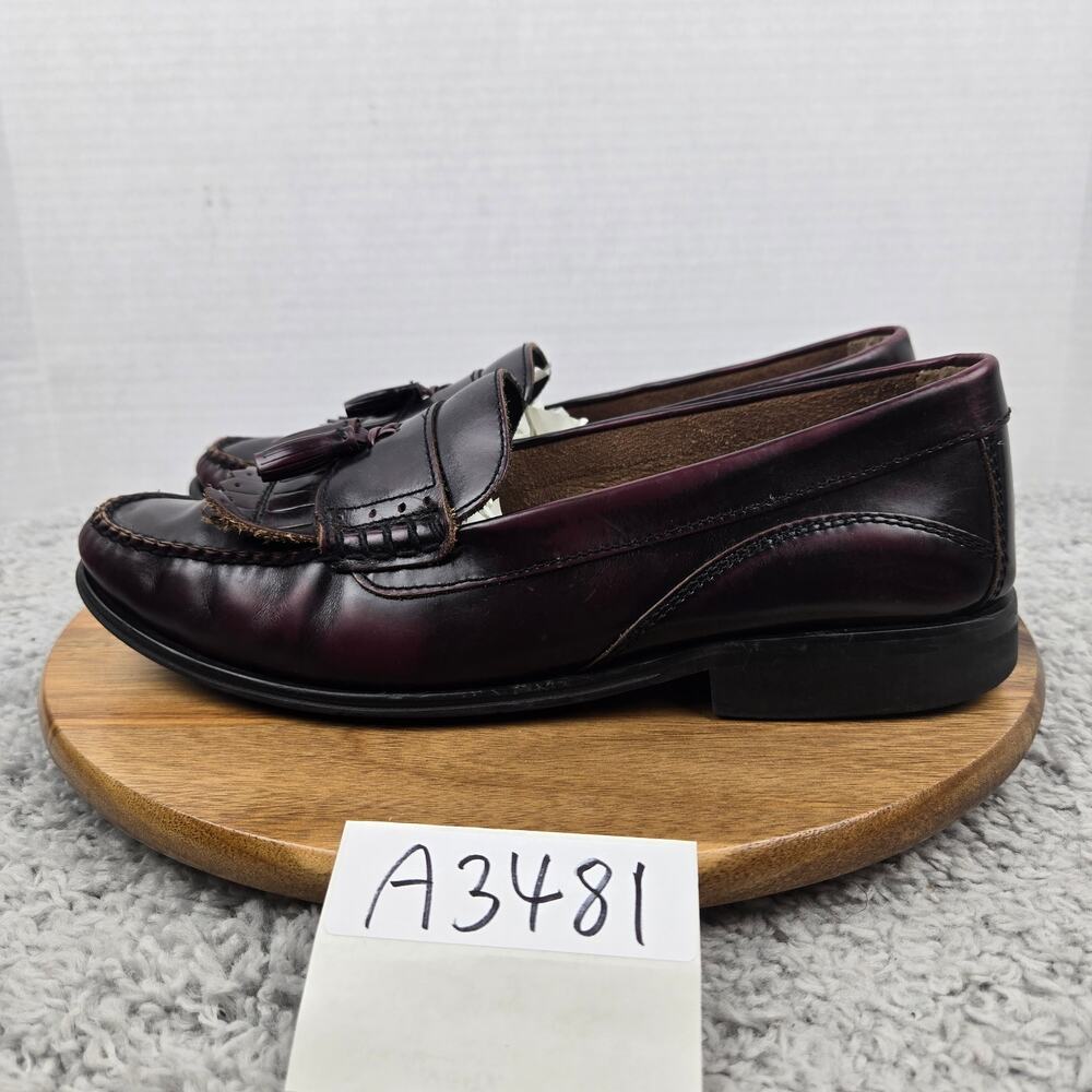 G.H. Bass & Co Weejuns Mens 11M Barnett Oxblood Leather Kiltie Tassel Loafer